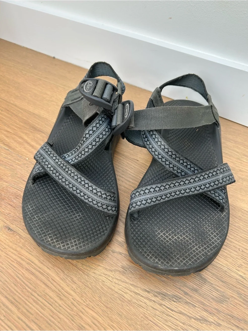 Vibram Chaco Z Black & Gray Outdoor Sandals (Assembled in USA)